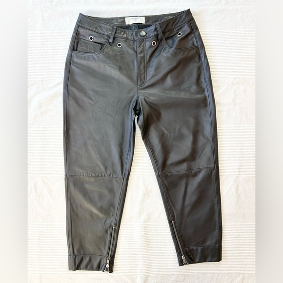 One Tea Spoon Brooklyn cropped Leather Boyfriend Pant - Picture 10 of 16
